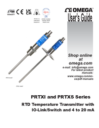 Thumbnail of document Manual - PRTXI Industrial RTD Probe w/IO-Link, 4-20mA & Switched Output